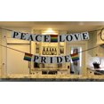 thumbnail image 3 of Peace, Love, Pride Banner - Gay Pride Flag Themed, Rainbow Colored - Gay, Lesbian, LGBT Party Decoration, 3 of 3