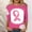 E, variant on Luxalzxs Pink Breast Cancer Shirts for Women Fashion Ribbon Printed Cancer Fight Tee Tops Plus Size 3/4 Sleeve Round Neck Casual Tops Blouse