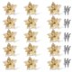 thumbnail image 1 of Wosthever 15/5 uds, polvo de brillo de flores artificiales de Navidad, adornos de árbol de Navidad DIY, flores falsas, decoraciones de Año Nuevo de Kits de decoración para fiestas oro 15PCS, 1 of 6