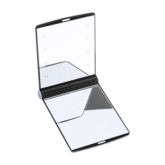 FcBaudy LED Makeup Mirror For Girls Makeup Led Mirror 8 Lights Folding Mirror Portable Light-Emitting Mirror Small Mirror Makeup mirror