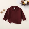thumbnail image 3 of Younger Tree Baby Boy Sweater Toddler Fall Knit V Neck Pullover Long Sleeve Top Sweatshirt Clothes for 3-4T, 3 of 7