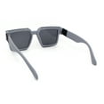 thumbnail image 4 of Rubberized Soft Matte Luxury Thick Horn Rim Mobster Sunglasses Grey - Black, 4 of 4
