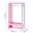 thumbnail image 4 of Teamson Kids Dress up Polka Dot Kids Wooden Clothes Rack Hanger Storage Pink, 4 of 10