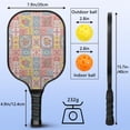 thumbnail image 3 of Pickleball Paddles Set,Pioneer Flower Floral Print Pattern Fiberglass Surface Pickleball Racket Set with 2 Indoor Outdoor Pickleball Balls and Pickleball Bag,Pickle-ball Equipment, 3 of 6