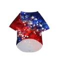 thumbnail image 4 of Small Dog Clothes Patriotic Star Print Lightweight Pet Shirt for Small Medium Large Dogs 4Th of July Puppy Outfit Single Pack, 4 of 5