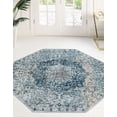 thumbnail image 3 of Rugs.com Newport Collection Rug – 4' Octagon Navy Blue Medium Rug Perfect For Living Rooms, Kitchens, Entryways, 3 of 9