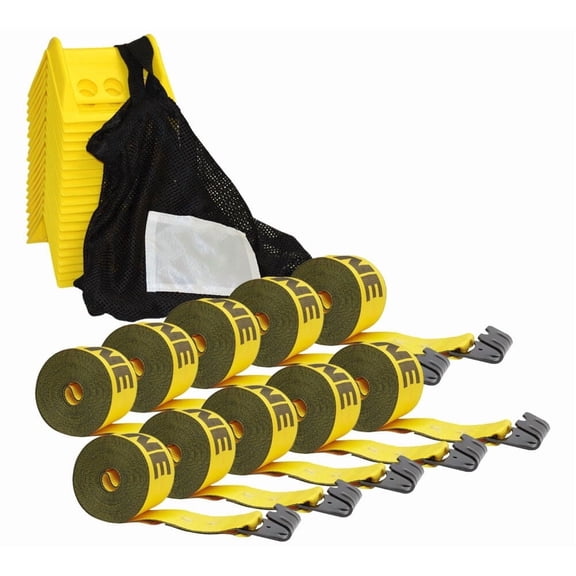 Kinedyne 4" x 30' Winch Strap With 4" Corner Protector 20 Pack w/ Carrying Bag