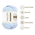 thumbnail image 5 of Crafted by Catherine Plush Chenille Yarn for Knitting, Crocheting and Amigurumi - 2 Pack (8.8 oz / 250g, 152 yards each skein), Dusty Blue, Gauge 6 Super Bulky, 5 of 6