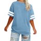 thumbnail image 5 of Mujeres Más Tamaño de Manga Larga Tops Cuello Redondo Camisa Casual Camiseta Top para la Primavera Verano Uso Diario Más Tamaño Casual Tops, 5 of 5