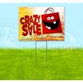 thumbnail image 1 of Crazy Sale Crazy Low Prices (18" x 24") Yard Sign, Includes Metal Step Stake, 1 of 6