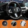 thumbnail image 4 of Diamond Steering Wheel Cover，with Bling Crystal Rhinestone, Delicate and Anti-Slip Sparkly Steering Wheel Cover ，Adaptable to 14.5-15 inches Car Wheel Protector for Women Girl，Car Accessories, Black, 4 of 8