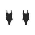 thumbnail image 1 of Wosthever Mono de mujer, traje de baño para niñas, verano, baño de sol, natación, poliéster, sin espalda, sin mangas, ropa de baño para mujer Negro L 2piezas Wosthever CBP235441, 1 of 1