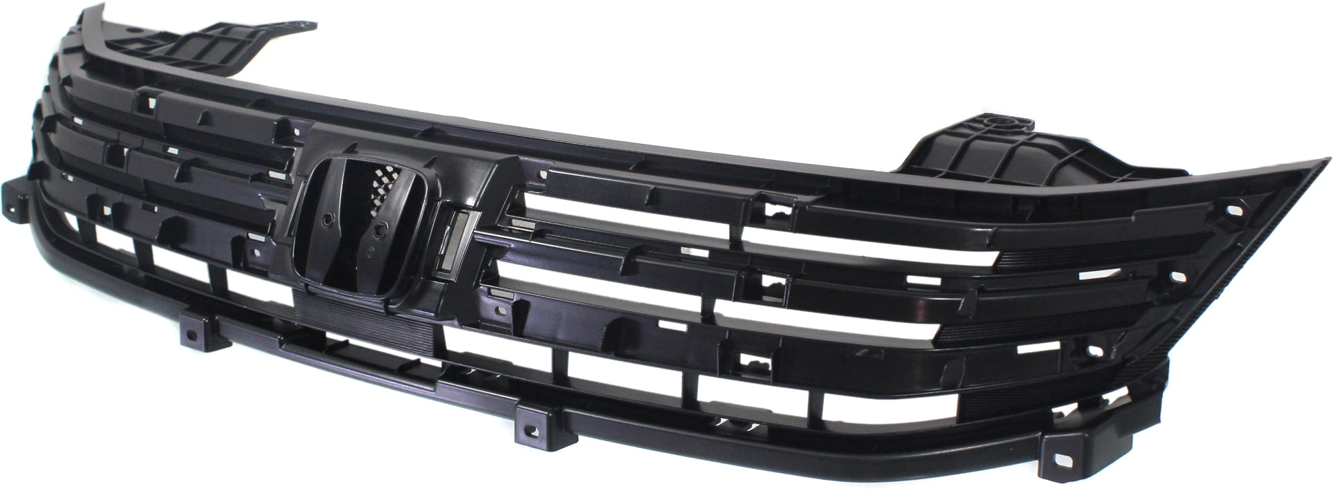 Grille Assembly Compatible With 2010-2011 Honda Insight Painted Black Shell and Insert CAPA Certified