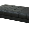 thumbnail image 3 of Poundex Bonded Leather Cocktail Ottoman In Black, 3 of 6