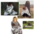 thumbnail image 2 of Greeniant Manta de emergencia para hipotermia para acampar, senderismo salvaje, aislamiento térmico impermeable, película de aluminio PET, manta de carpas plata 210x160cm Greeniant OD2158-02B, 2 of 6