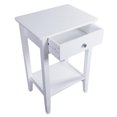 thumbnail image 5 of Ktaxon 2-Tier Nightstand with Storage Drawer, Sofa Table End Table for Bedroom, White, 5 of 6