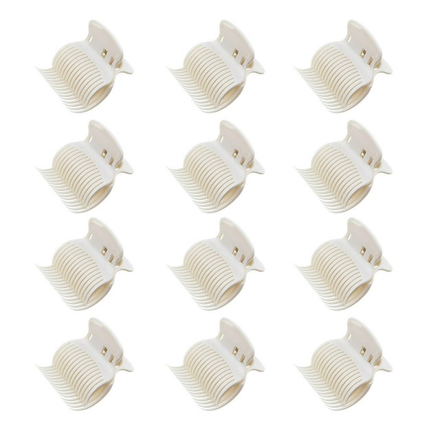 yingyy 1/2/3 12 Pcs Clips d'Isolation pour Rouleau Chaud de Salon Pinces à Friser Élastiques Outils de Coiffure pour Femmes Accessoires pour Cheveux Blanc 1 Pce