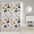 thumbnail image 2 of Manfei Cartoon Cute Ghost Shower Curtain 72Wx72L,Halloween Witch Print Bathroom Curtain, 2 of 5