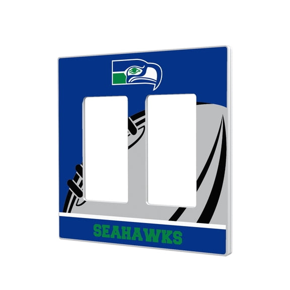 Seattle Seahawks Passtime Design Double Rocker Lightswitch Plate