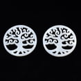 thumbnail image 2 of 5pcs Freshwater Shell Filigree Joiners Flat Round with Tree of Life 27.5x1.5mm, 2 of 4