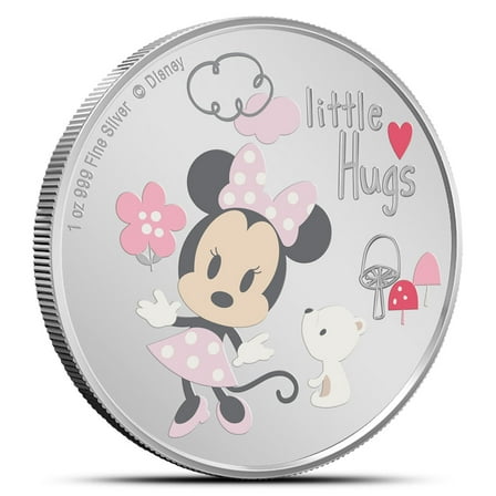 New Zealand Mint Disney Baby Minnie Gift Set 1 oz Silver Collectible Coin - Pink