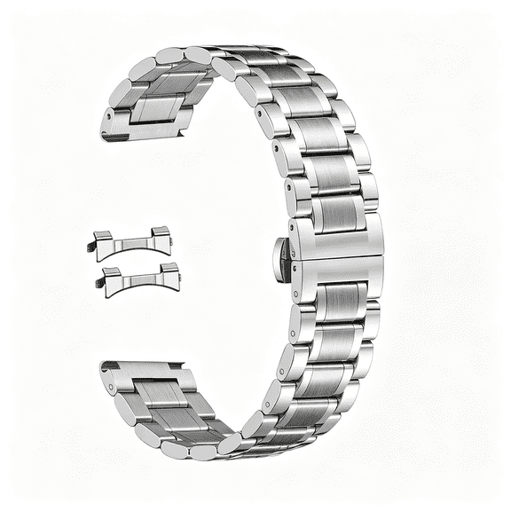 DESIGNICE Quick Release Metal Chain Butterfly Clasp Watch Bands 18Mm 19Mm 20Mm 21Mm 22Mm 24Mm Stainless Steel Watch Strap Bracelet Replacement Watch Band Replacement