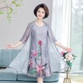 thumbnail image 1 of Summer Cotton Linen 2 Piece Set Dress Cardigan Women Party Midi Dresses Elegant Vintage Robe FemmeXXL 55-62.5kg Gao Jinjia LED, 1 of 2