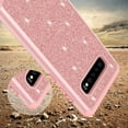 thumbnail image 5 of Samsung Galaxy S10 Plus/S10+ Case Bling Shinny Glitter Silicone Shock Proof Dual Layer Hard Phone Case Cover w/[TPU Screen Protector] for Galaxy S10+/S10 Plus - Rose Gold, 5 of 5