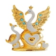 thumbnail image 1 of jifeng Figurines de Cygne Décoration Animale Collection Centre de Table Sculptures Statues Or, 1 of 9
