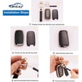 thumbnail image 4 of Key Fob Cover Compatible with Fit for Hyundai 2020 2021 2022 Sonata Santa Fe Tucson Bling Key Case Protection Shell with Keychain Case Holder Protector,1,Black, 4 of 6