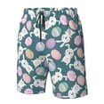 thumbnail image 4 of Fuzoiu Cute Rabbit Easter Print Men's Beach Shorts,Men's Swim Trunks,Quick Dry Board Shorts with Pockets,Men's Bathing Suits for Surfing, Running, and Casual Wear-Small, 4 of 6