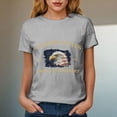 thumbnail image 6 of Duqingm Patriotic Shirts Short Sleeve Independence Day Women’s 250th Anniversary USA Shirt 2026 American Flag Retro Graphic Tee Light Gray,M, 6 of 7