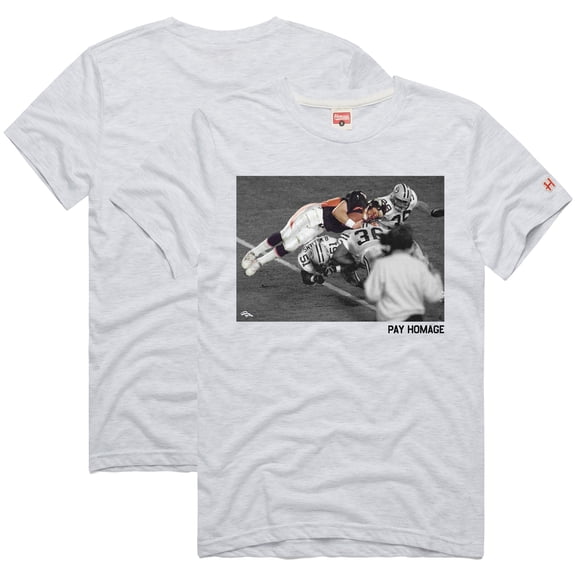 Unisex Homage John Elway Ash Denver Broncos Pay Homage Tri-Blend T-Shirt