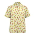 thumbnail image 5 of joogoo Men's Hawaiian Shirt Yellow Pickleball Balls Short Sleeve Casual Button Down Shirts S, 5 of 6