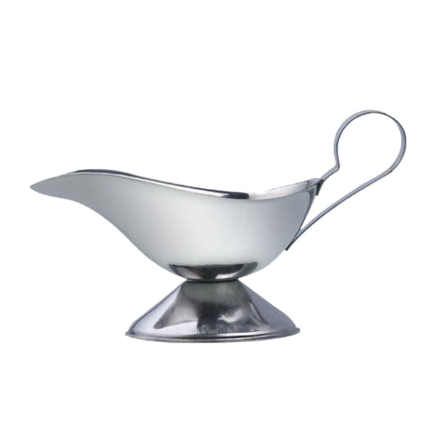 Salsera Vertedor de salsa Resistente con asa Plato Servidor de aderezo para ensaladas Tarro de jarabe 21 cm x 6 cm