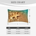 thumbnail image 4 of Daiia Starfish And Seashell 1 Bedding Waterproof Pillow Protector Zippered Queen – Bed Bug Proof Pillow Encasement-16"x24", 4 of 6