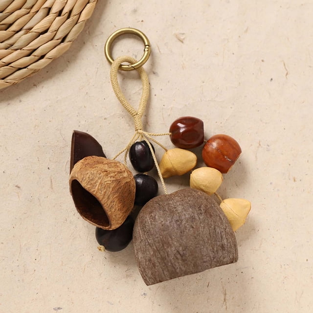L Handmade Natural String Hand Bells Wind Chimes Accompanying Instruments Therapy Decor Plastic Type L
