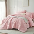 thumbnail image 2 of Davulos Full Size Comforter Sets Pink 7 Pieces Bed in a Bag Full Beddding Comforter Sets, Solid Lightweight Bed Set with Comforter, Sheets, Pillowcases & Shams, 2 of 8