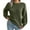 Army Green, variant on Plus Size Sweater Tops On Seasonal Women's Colorful Long Sleeve off Shoulder Knit Sweater Crew Neck Sweater Army Green 8(L)