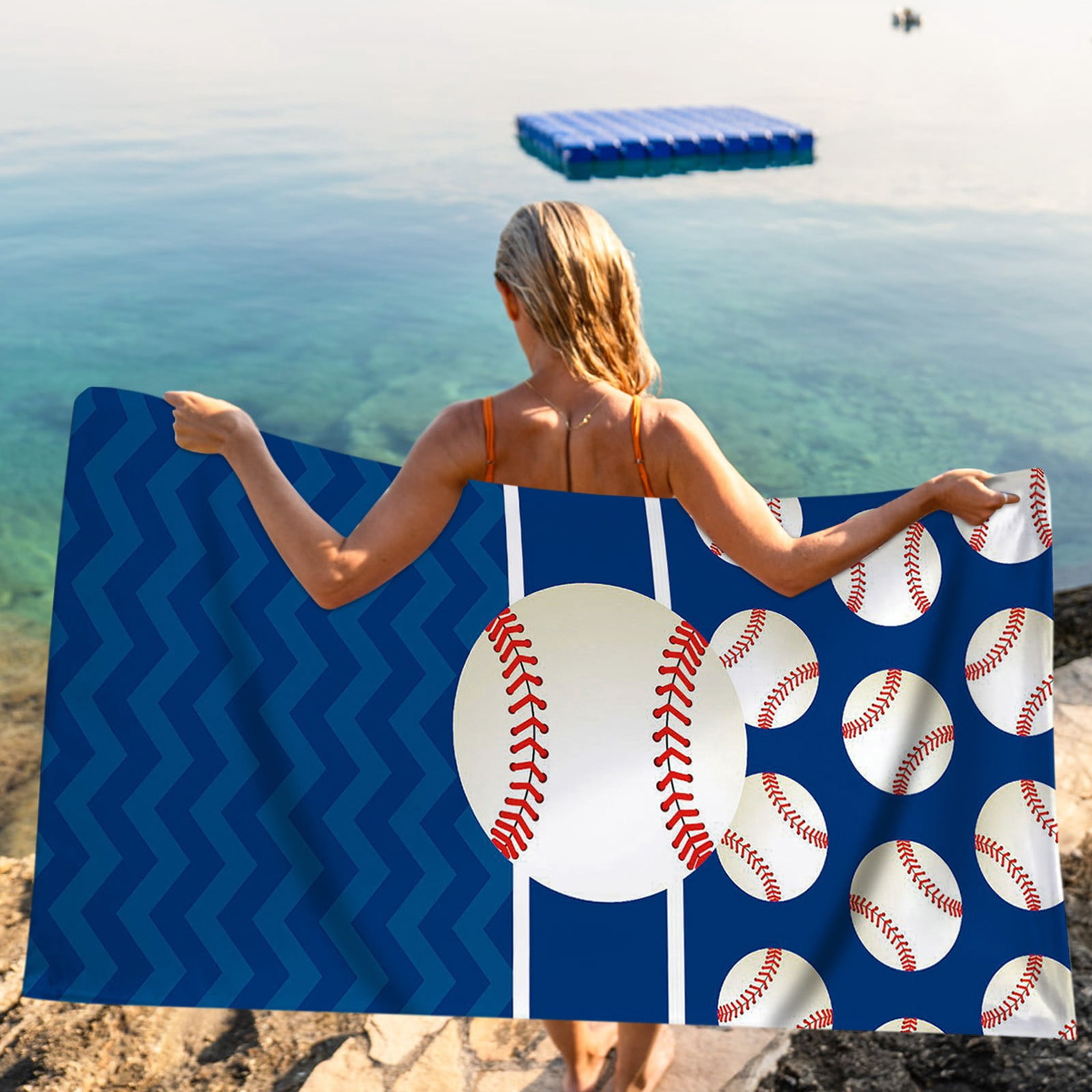 Sand Proof Towel Quick Dry Swim Towels, Oversize Beach Towel Kid Beach Towels, Cute Beach Towel Baseball Towels for Kids Pool Towels Oversized Clearance (75x150cm/30x60in)