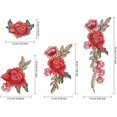 thumbnail image 2 of 8 piezas de parches bordados de flores, parches para coser, parches de rosas para jeans, ropa, sombreros y zapatos, 2 of 5