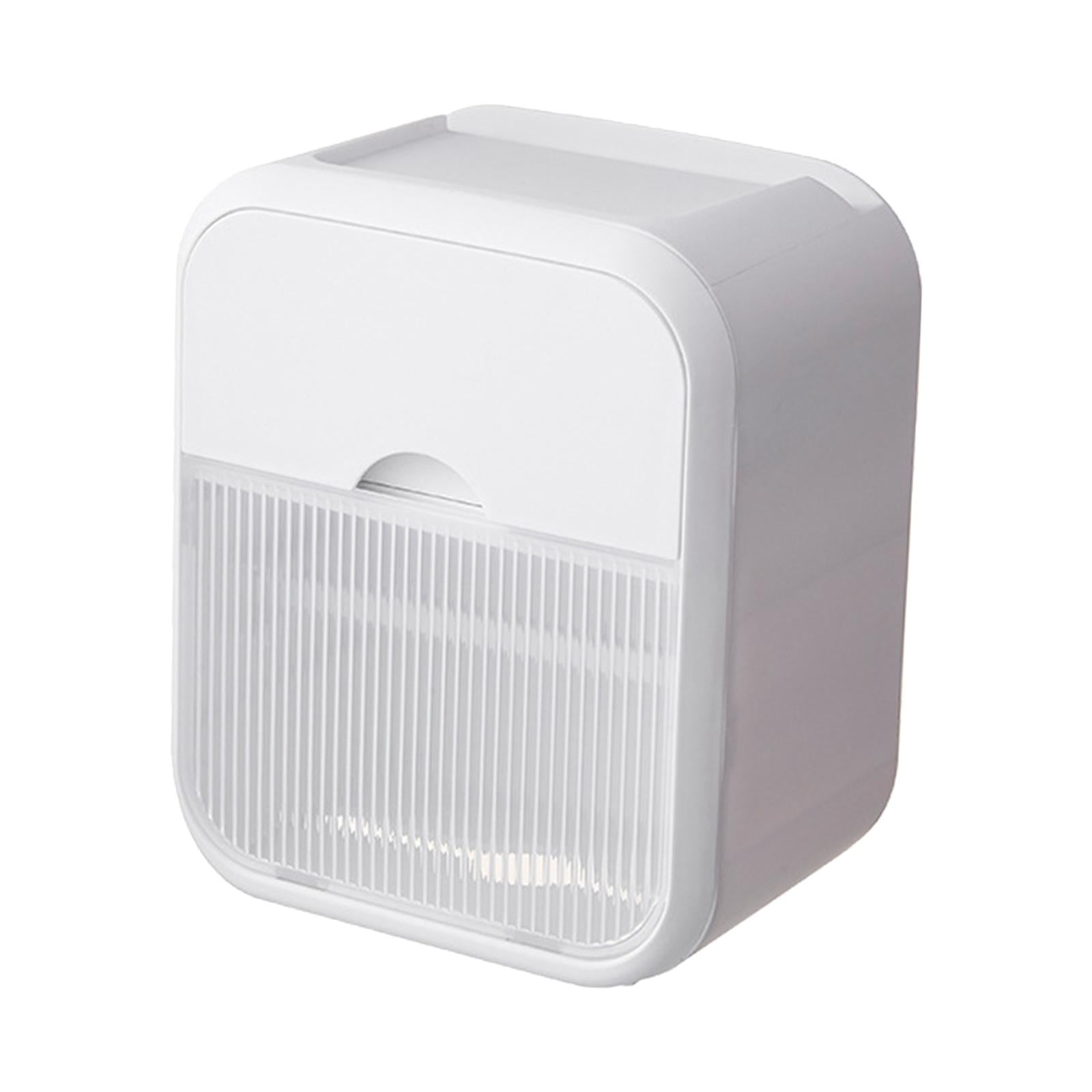 Fiocias Toilet Paper Storage Box Toilet Paper Roll Holder with Phone Shelf Multifunction white