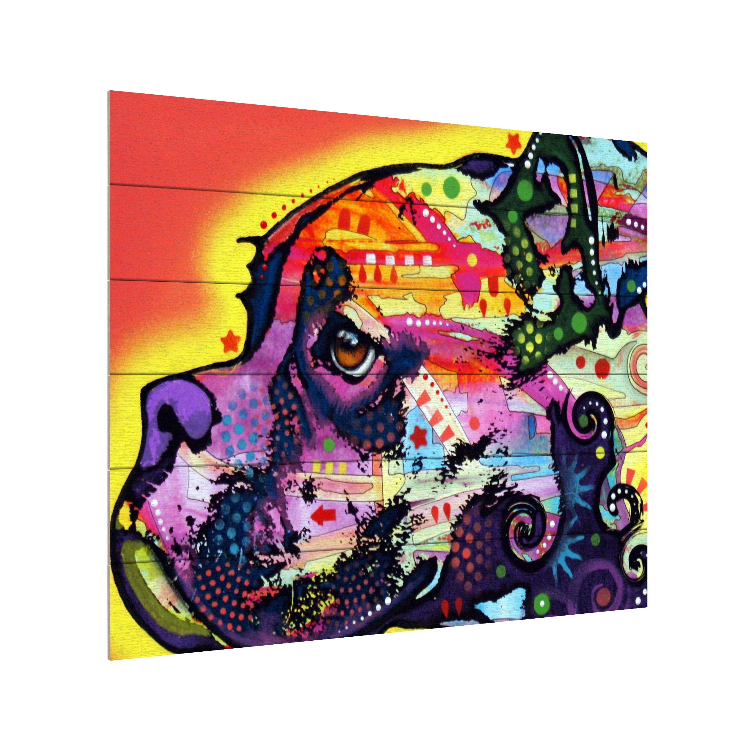 Trademark Fine Art 'Profile Boxer' Wooden Wall Art Art by Dean Russo