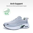 thumbnail image 2 of Womens Arch Support Walking Shoes|Tennis Running Shoes|Orthotic Cushioning Sneakers for Plantar Fasciitis Foot Heel Pain Relief GreyBlack Size 10.5, 2 of 6