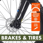 Ozark Trail Timber 27.5 in Mountain Bike, Small Frame, Fits Riders 5 ft 0 in-5 ft 6 in, Black, Adult, Unisex
