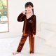 thumbnail image 1 of Conjunto de Pijamas de terciopelo Coral para niños y niñas, ropa de dormir de manga larga de franela cálida para invierno, navidad, Año Nuevo, 1 of 2