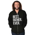 thumbnail image 4 of Best Father Ever Dad Fathers Day Zip Hoodie Sweatshirt Men Brisco Brands M, 4 of 6