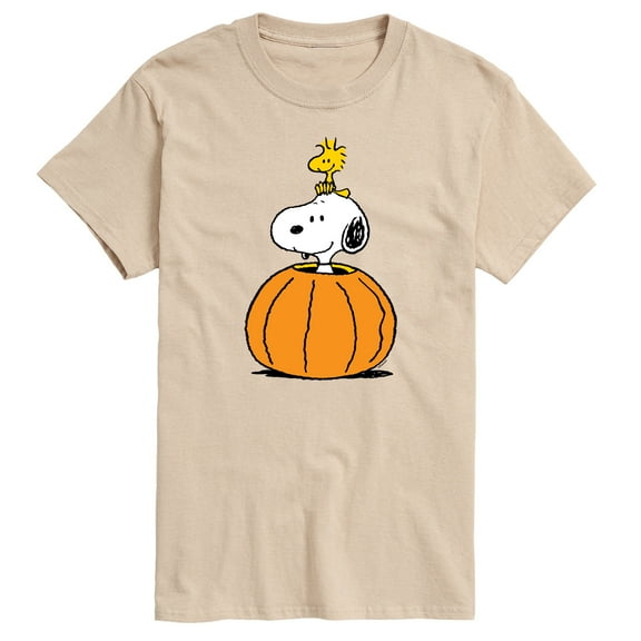 Peanuts - Snoopy Woodstock Pumpkin - Men's Short Sleeve Graphic T-Shirt