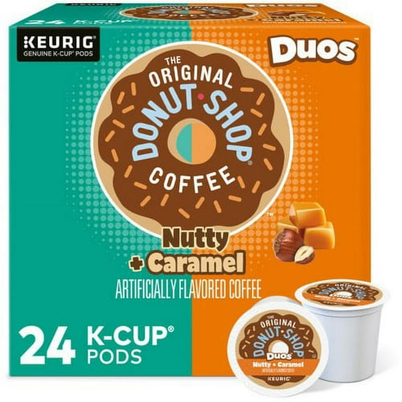 New The Original Donut Shop® K-Cup Duos Nutty   Caramel Coffee