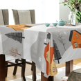 thumbnail image 5 of Yayeee Tablecloths 60" x 120" Rectangle Wrinkle Resistant Party Table Cover, Orange Snow Houses, 5 of 8